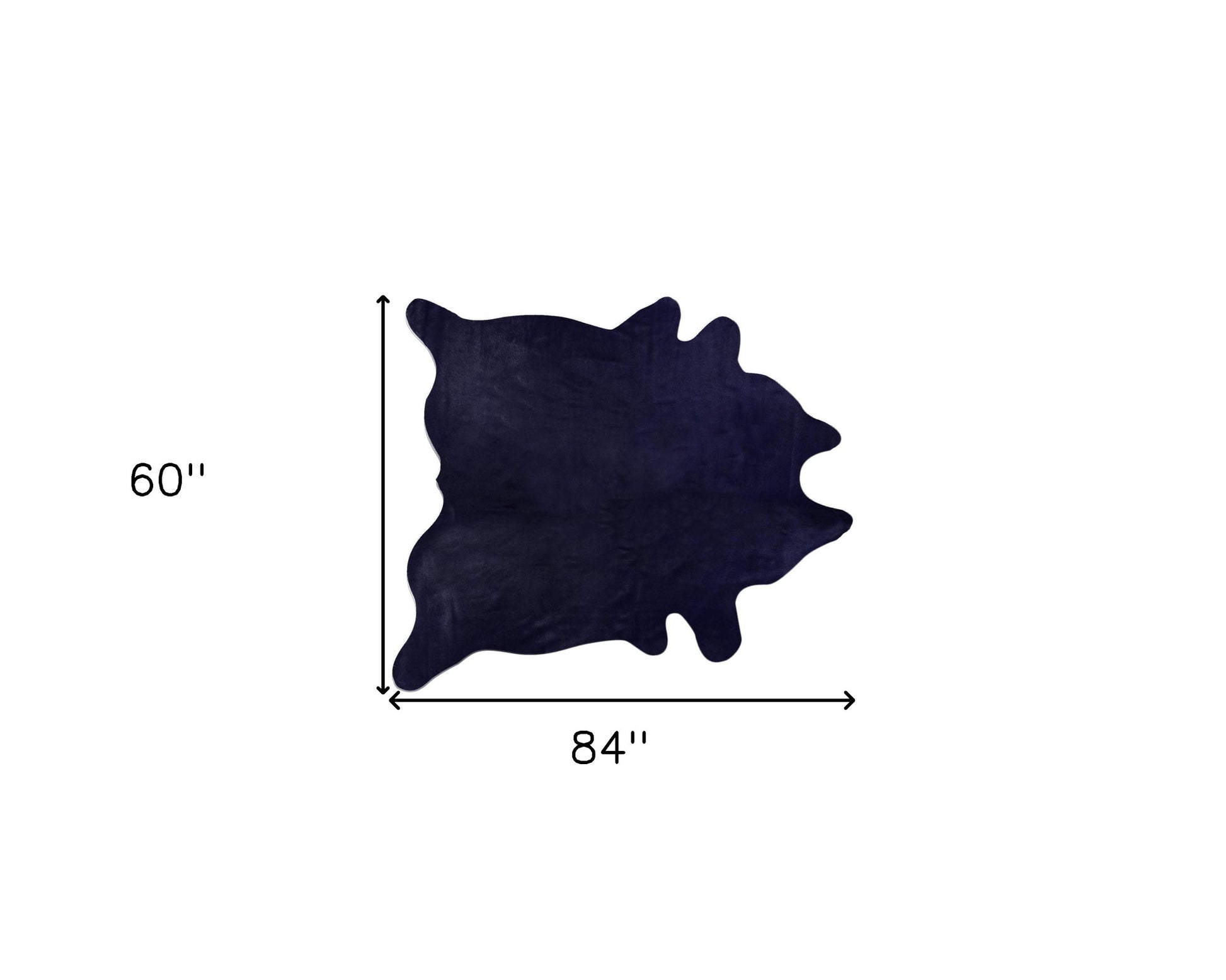 5' X 7' Midnight Cowhide Hand Knotted Area Rug-2