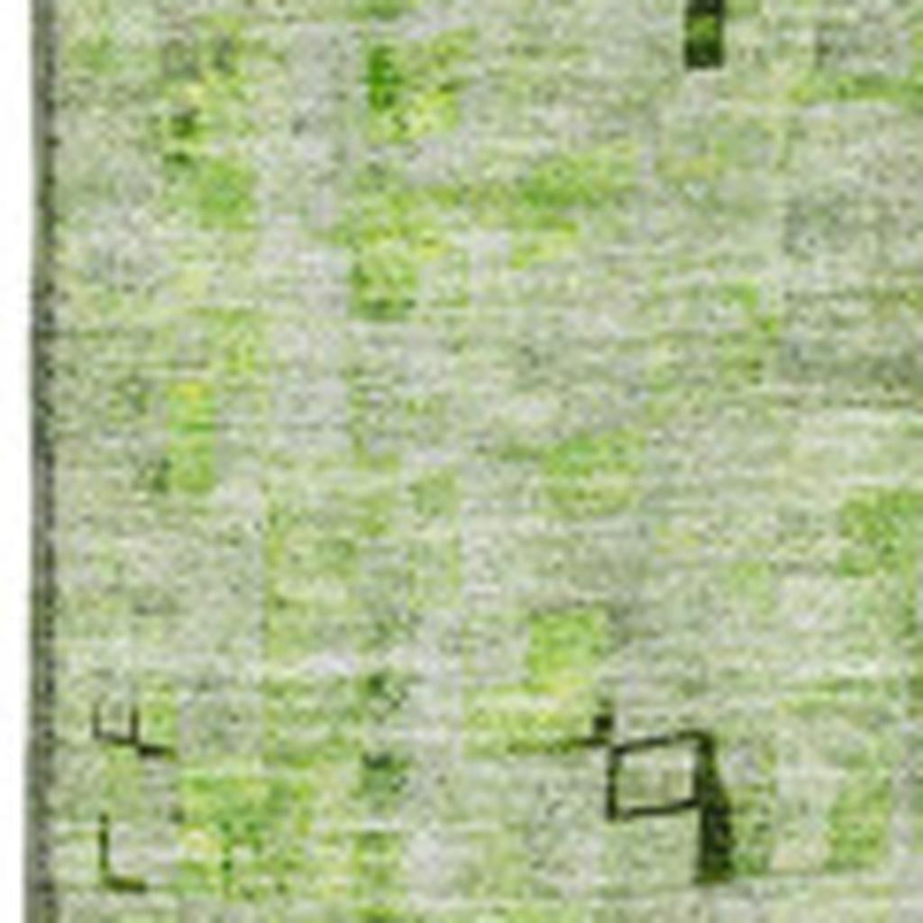 9' X 12' Green And Gray Abstract Washable Area Rug With UV Protection-3